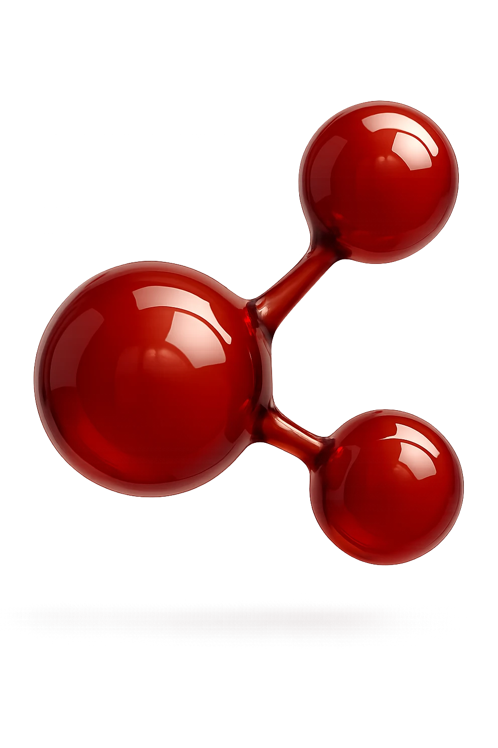 molecola chimica rossa 3d emoji