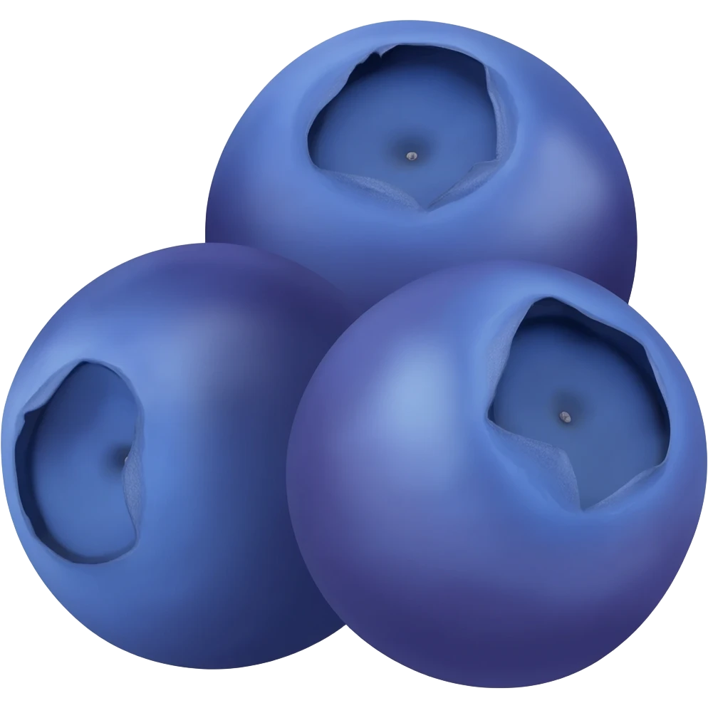 3 Blueberries emoji