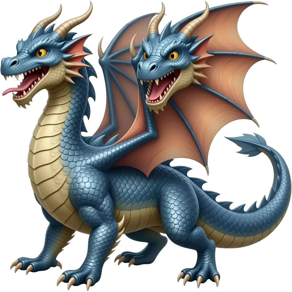 three headed dragon anatomically correct emoji