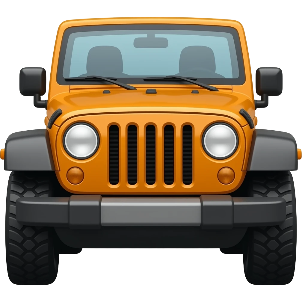 Orange jeep emoji