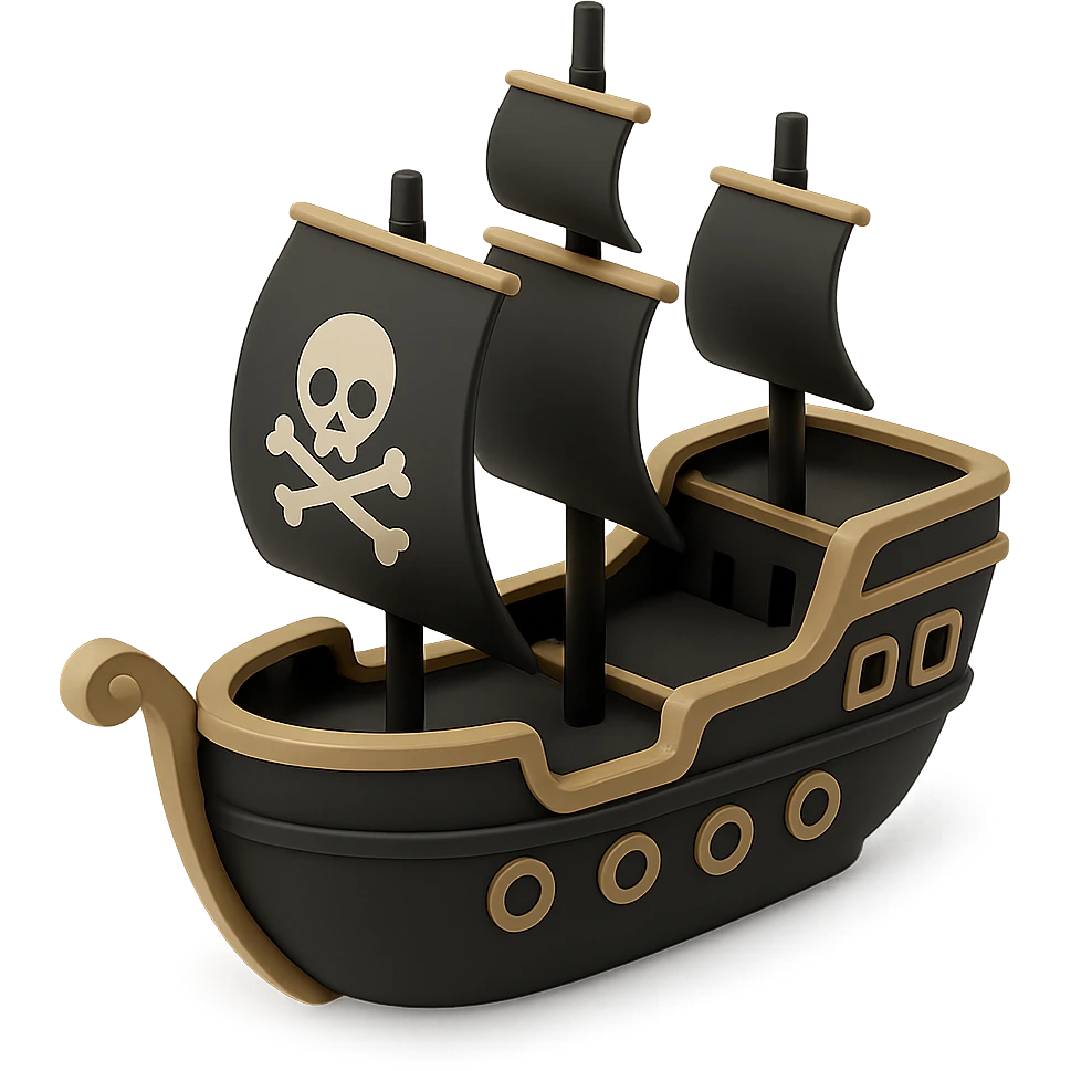 pirate ship emoji