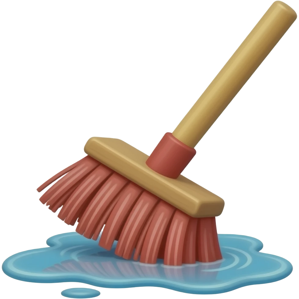 red water drain broom emoji