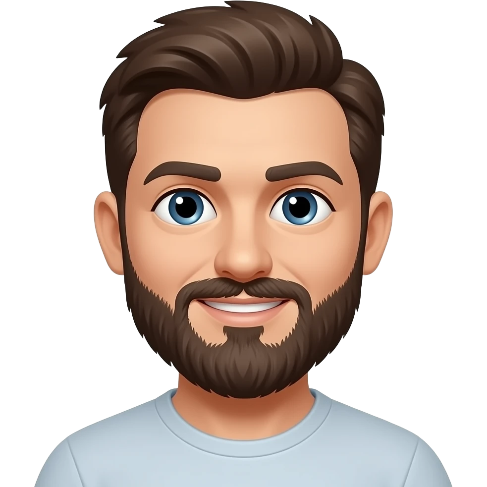 Give the man a beard emoji