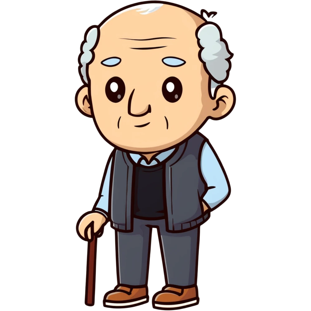 elderly white grandfather emoji