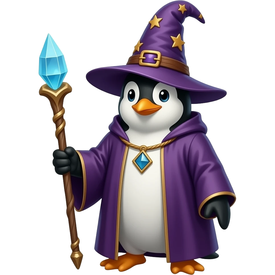 Penguin Wizard emoji