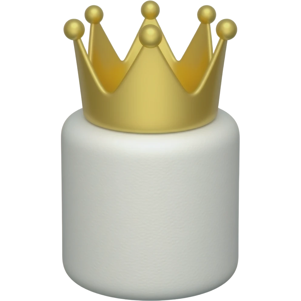 White, the in the crown hat marshmallow! emoji