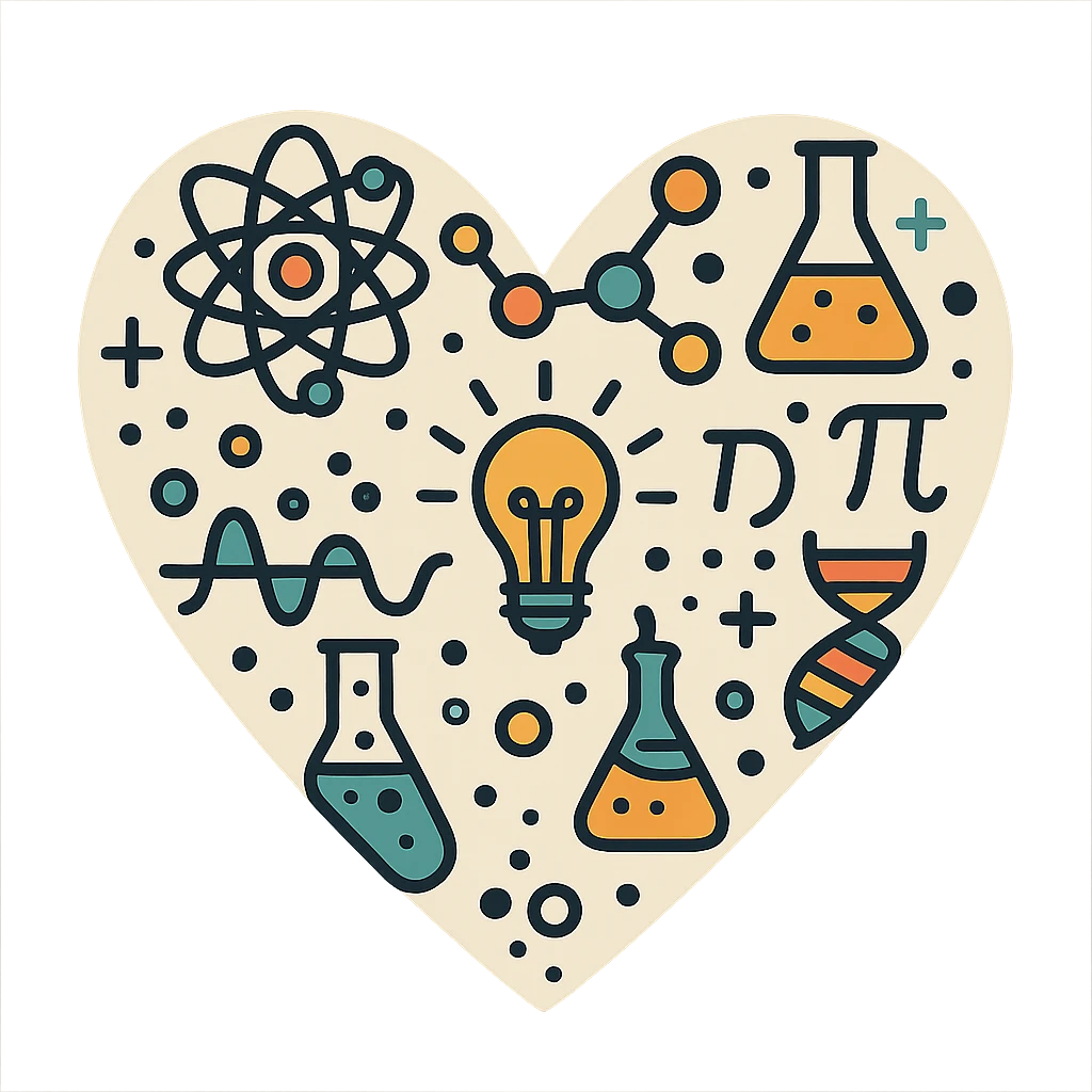 heart with a science theme emoji