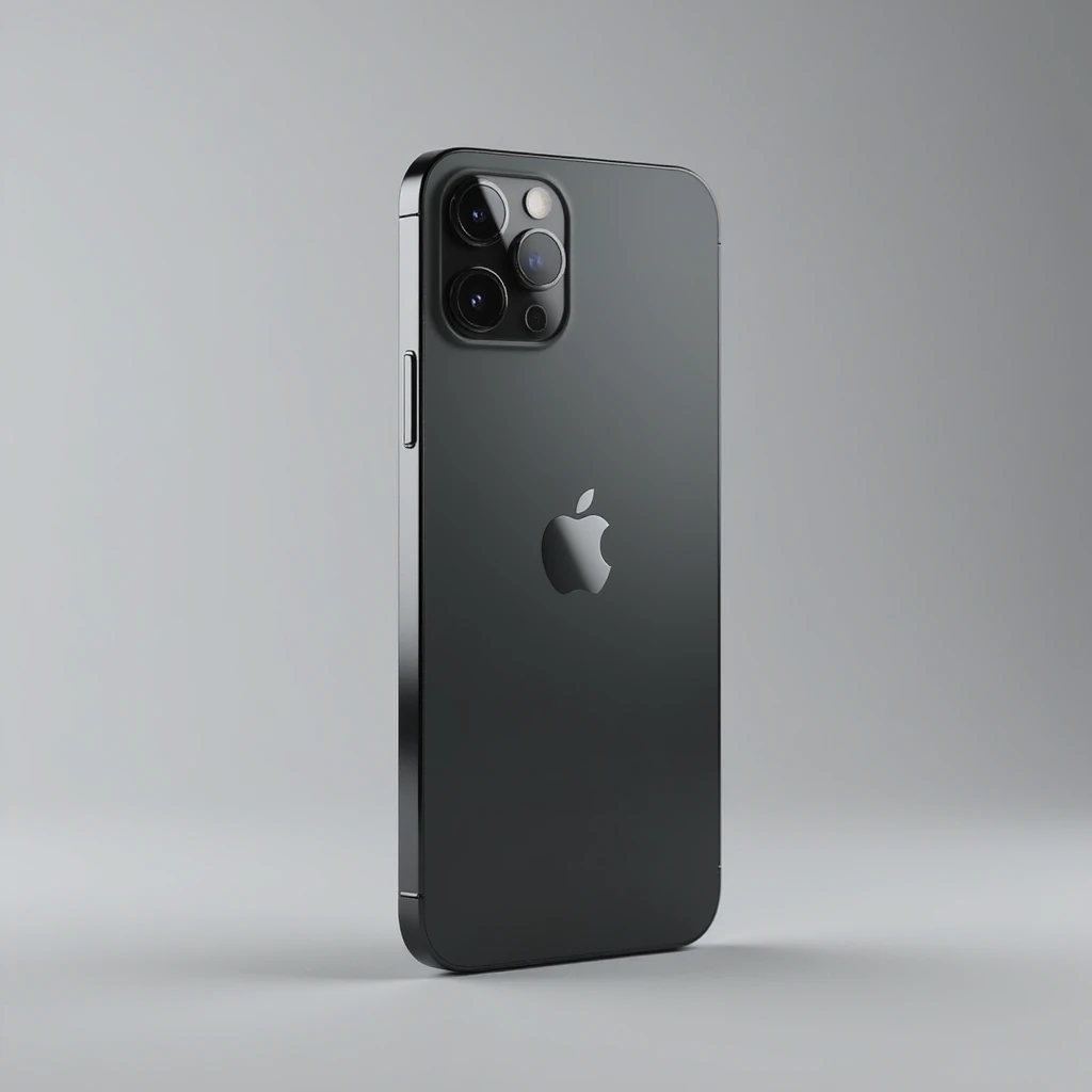 an iPhone, modern, realistic, minimal background emoji