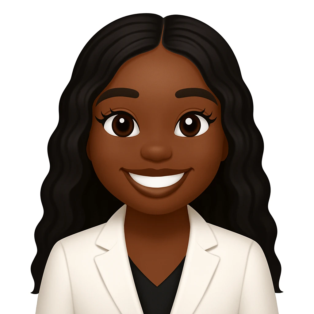 turn the second man in emoji style of the 1st image, match the facial features and match dressing style of the 2nd image, she is wearing white suit emoji