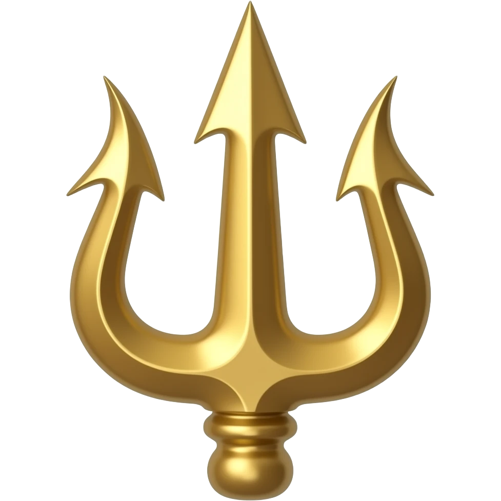 two prong trident emoji