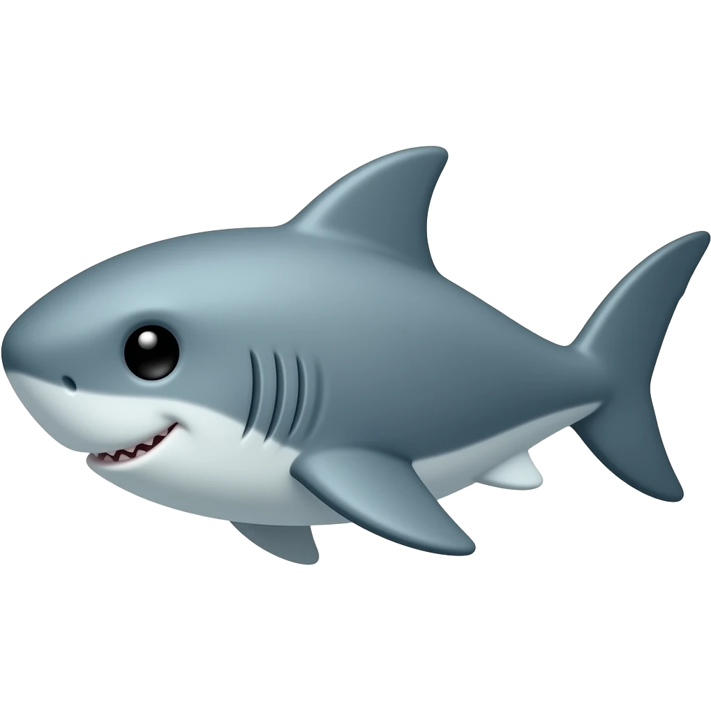 Small baby shark emoji (full body,emoji style) emoji