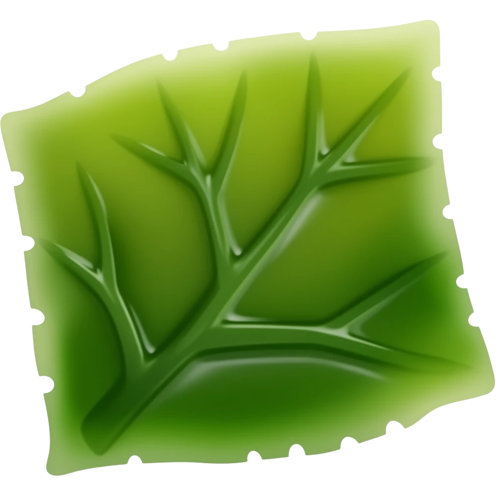 Raw dark green Seaweed emoji
