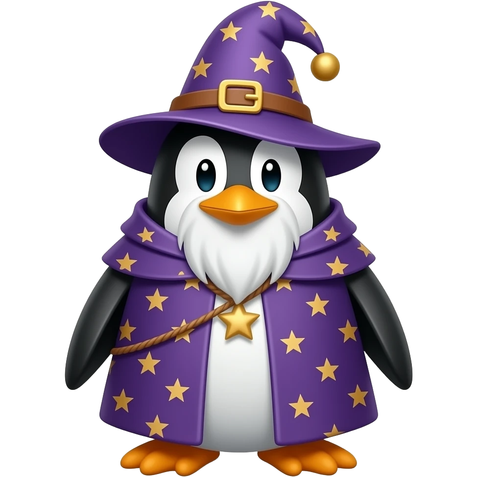 Penguin Wizard emoji