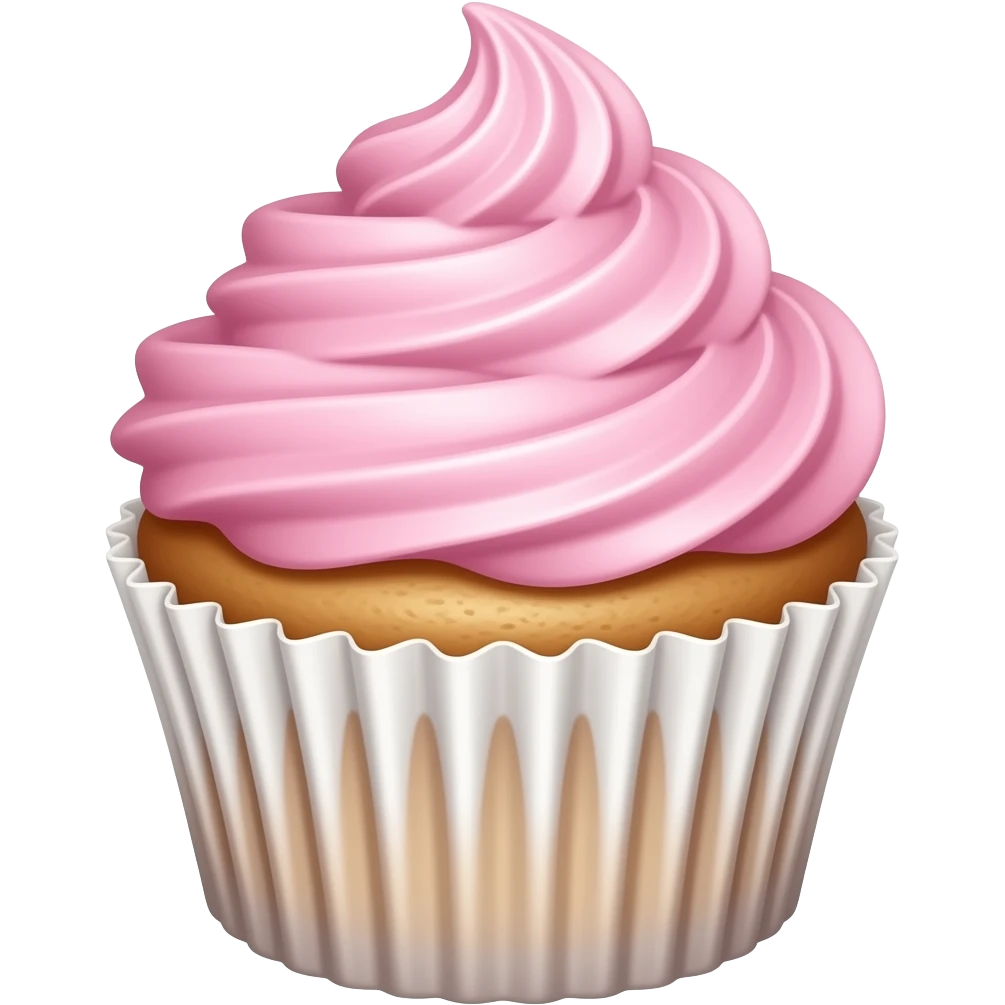 Cupcake with pink icing emoji