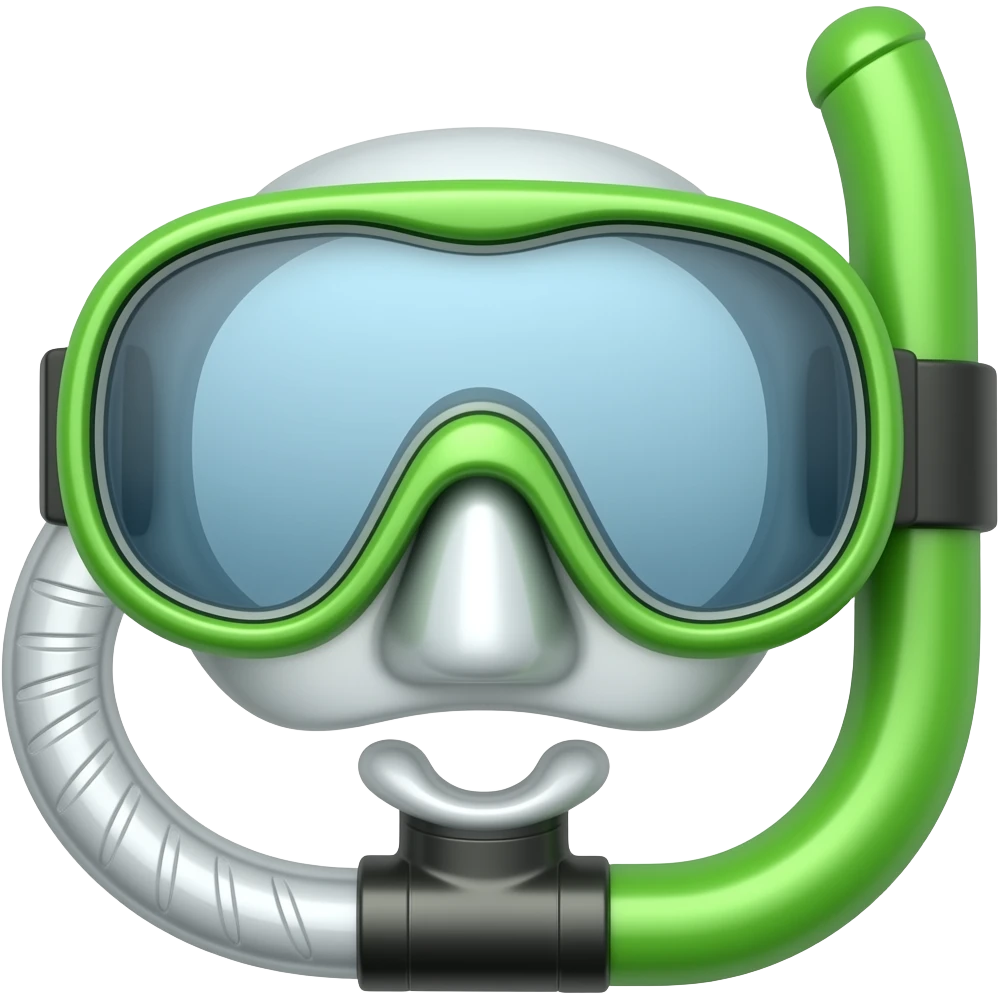 green snorkel emoji