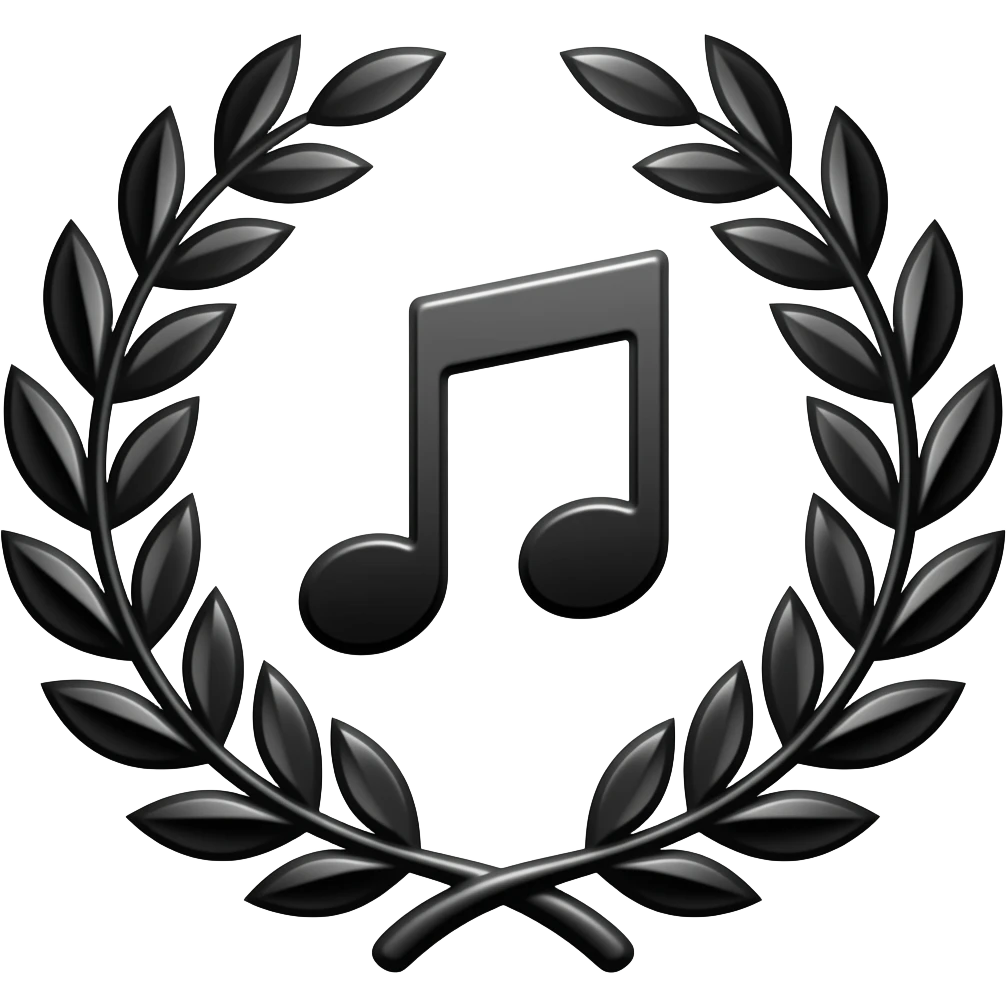 corona alloro premio musicale nero emoji