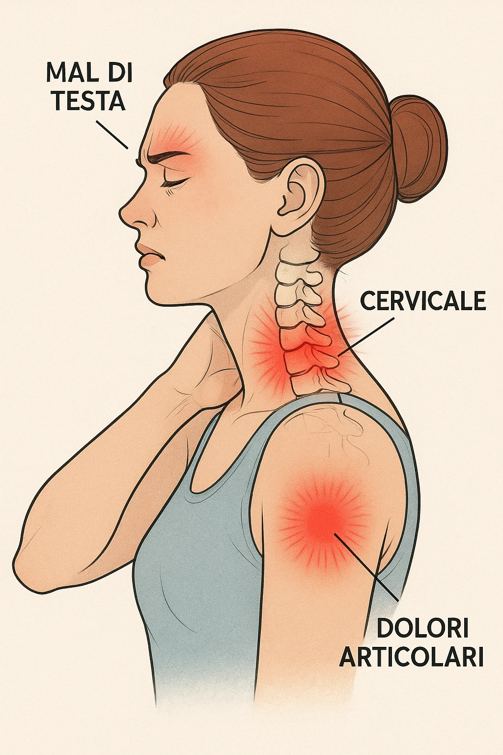 mal di testa cervicali dolori articolari in italiano emoji