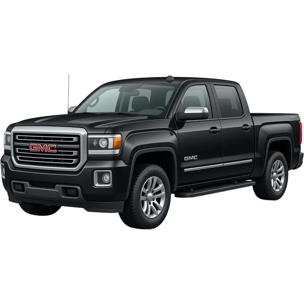gmc sierra 2017  4 door black at angle where doors and front are shown emoji