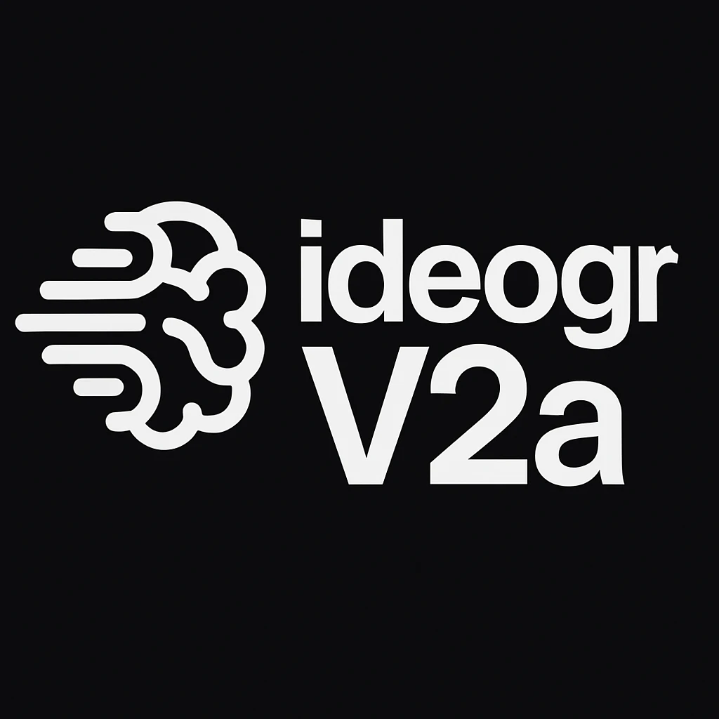 recreate this logo with text of "ideogram V2a", MAKE IT FIT IN SQAURE  emoji