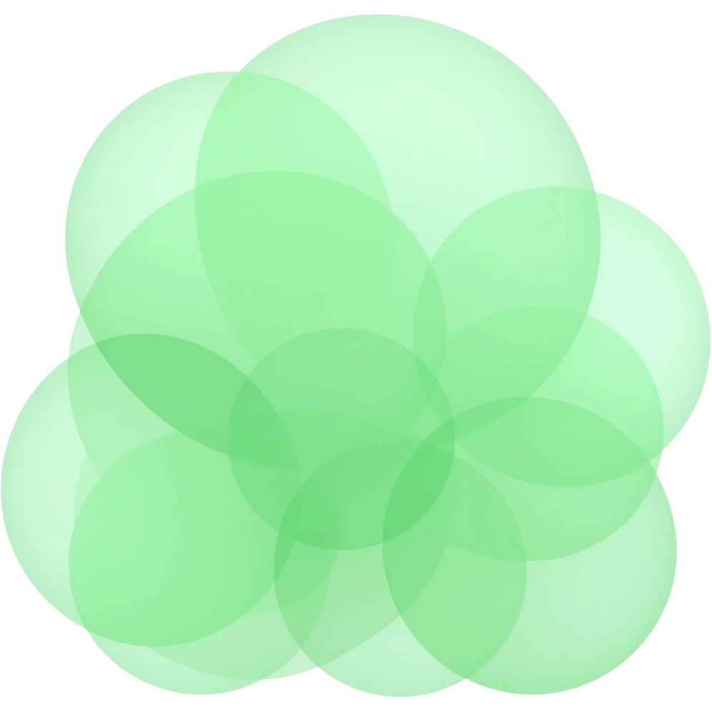 Transparent green smoke emoji