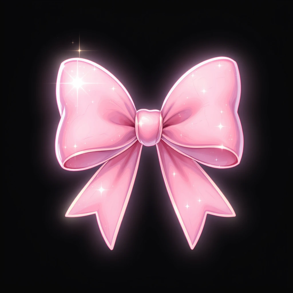 sakura bow, cute and shiny, with a gradient effect, no background emoji
