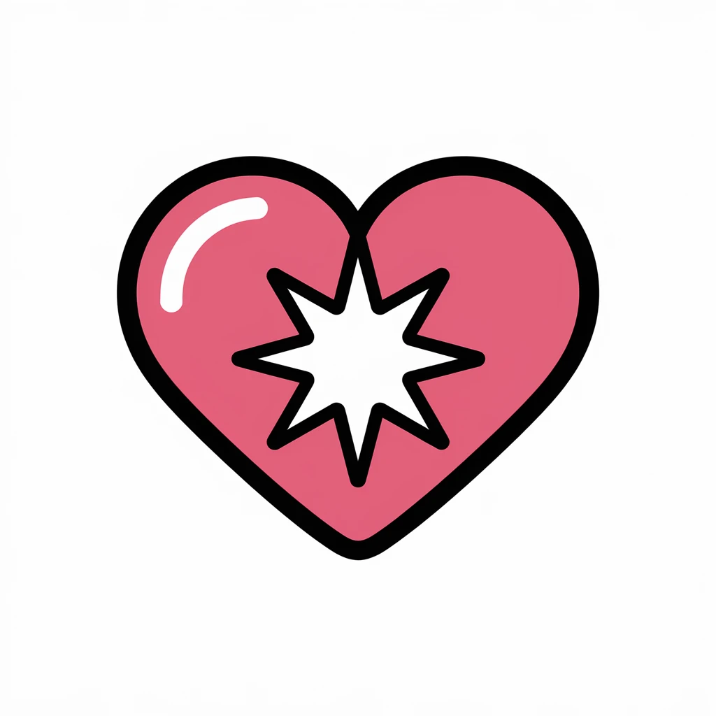heart with a starburst emoji