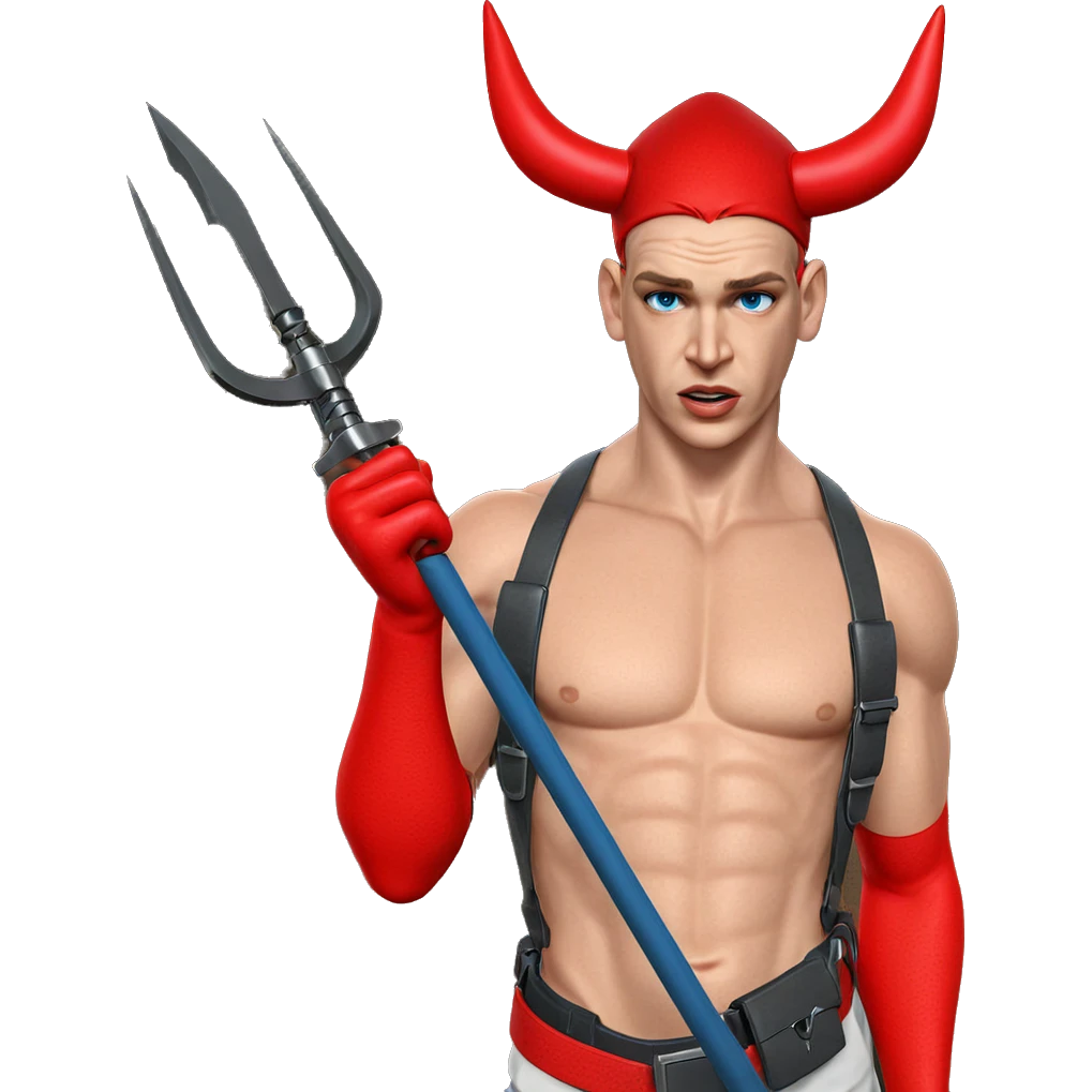 boy with blue eyes and weapon emoji