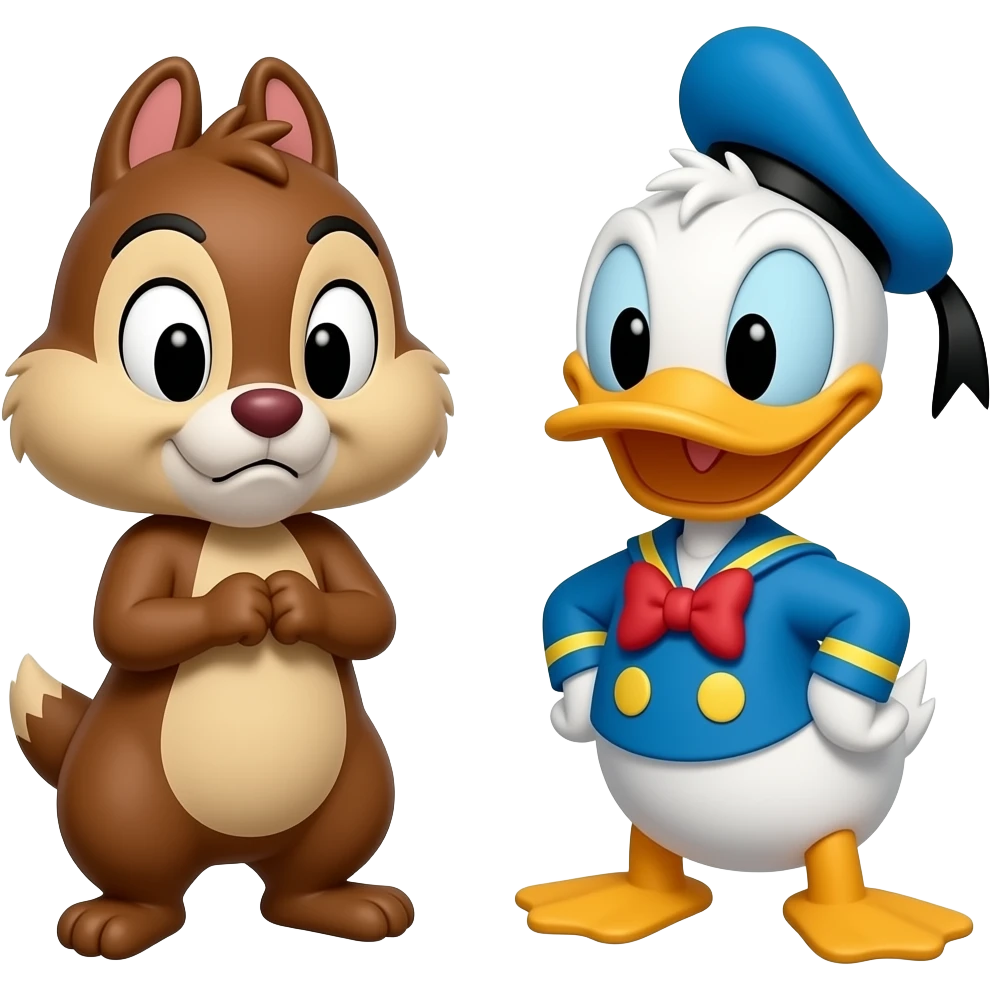 Chip and Dale dislikes Donald Duck emoji