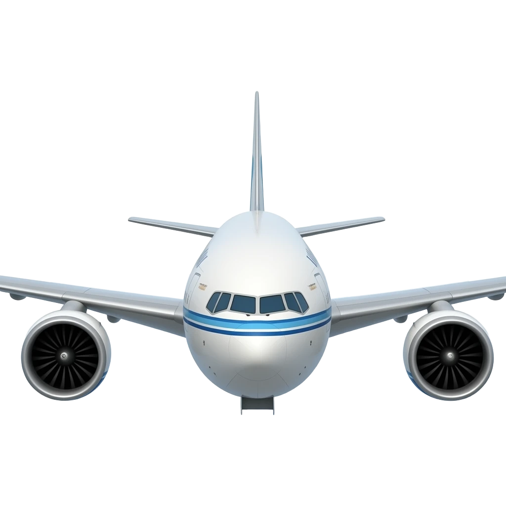 Kuwait Airways 777 in sky emoji