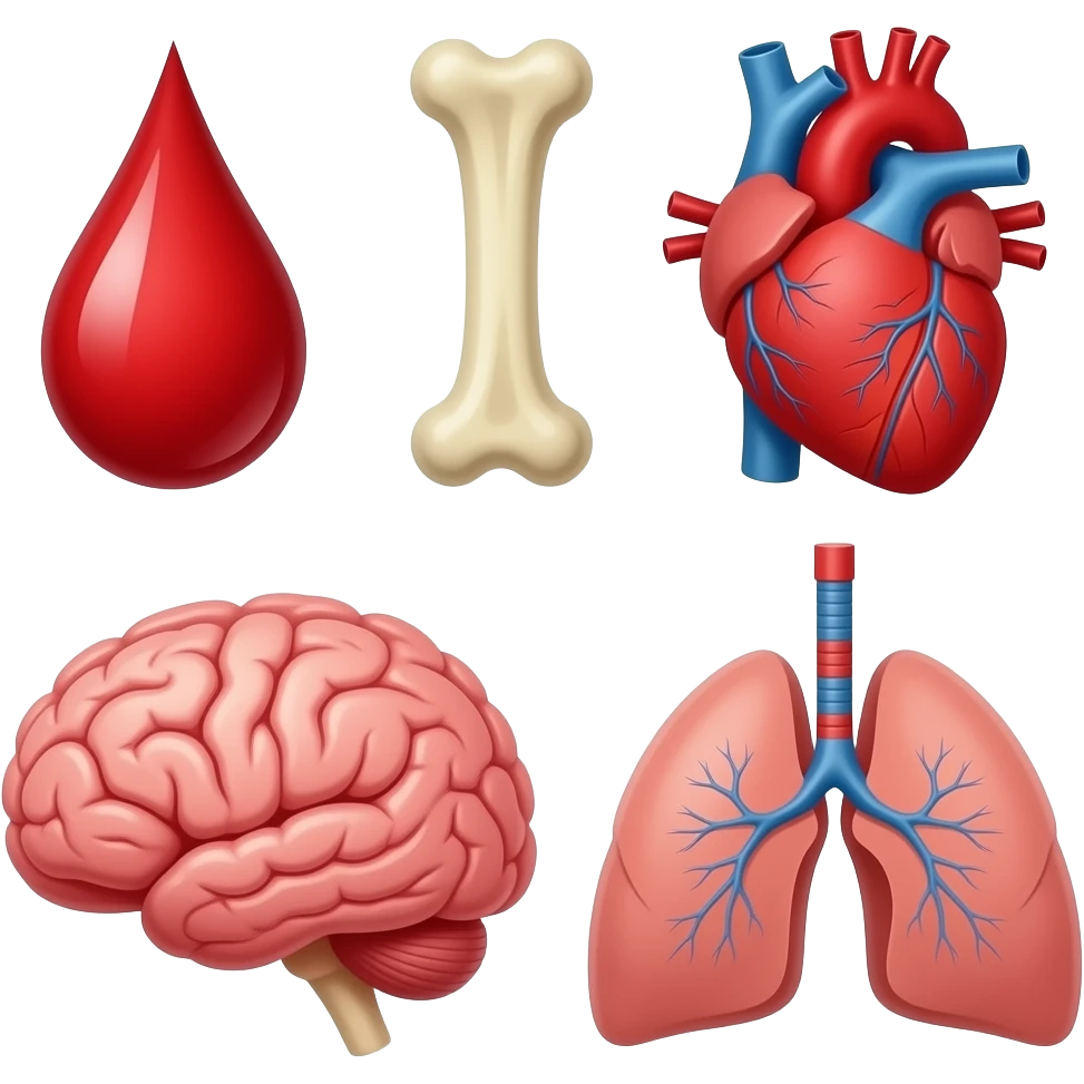 🩸🦴🫀🧠🫁 emoji