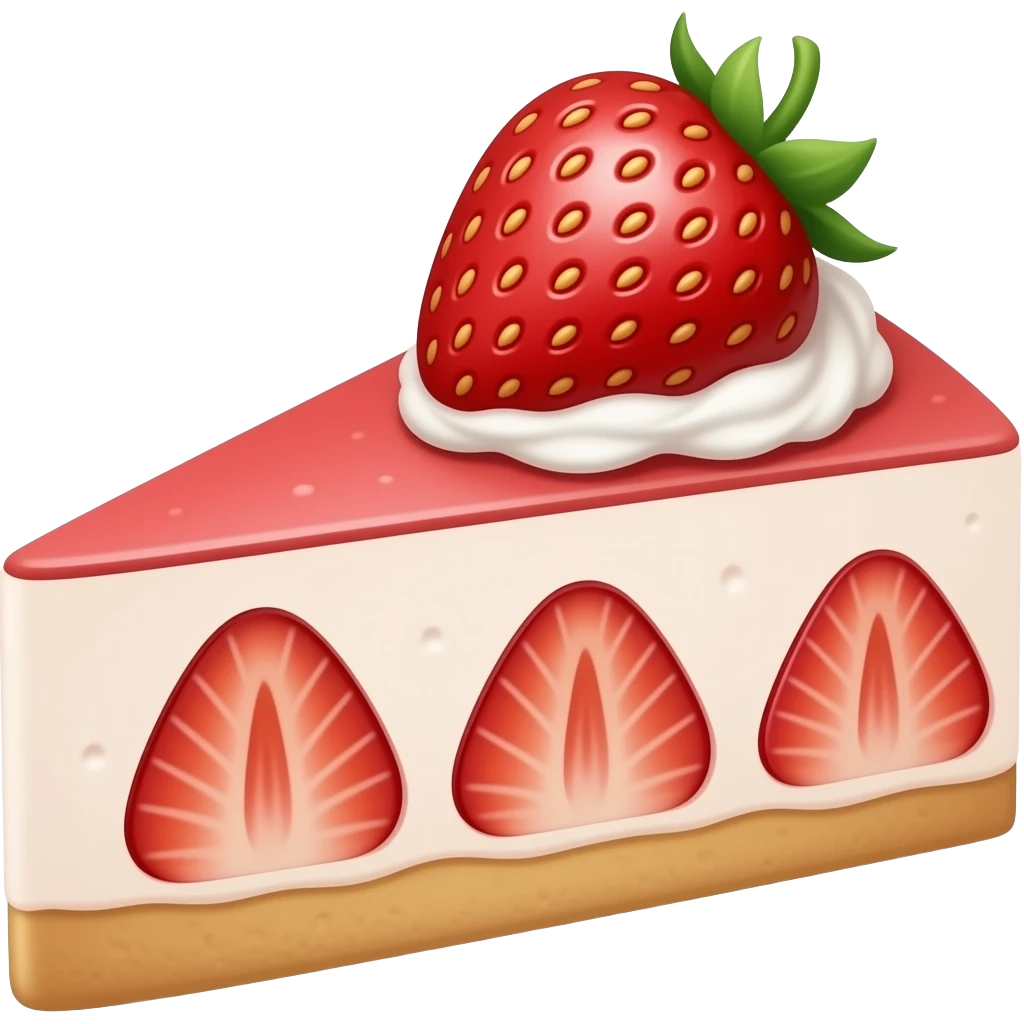 sliced strawberry mousse emoji