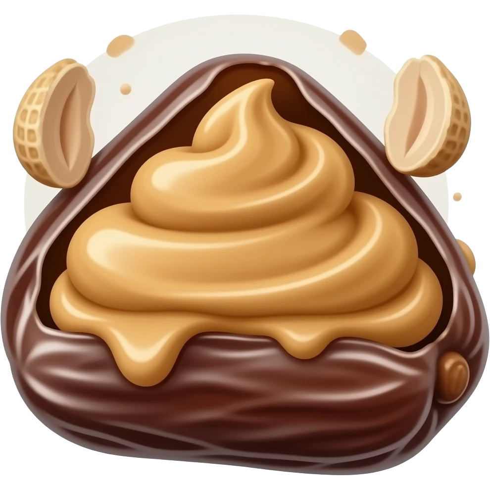 dates filled with peanut butter emoji