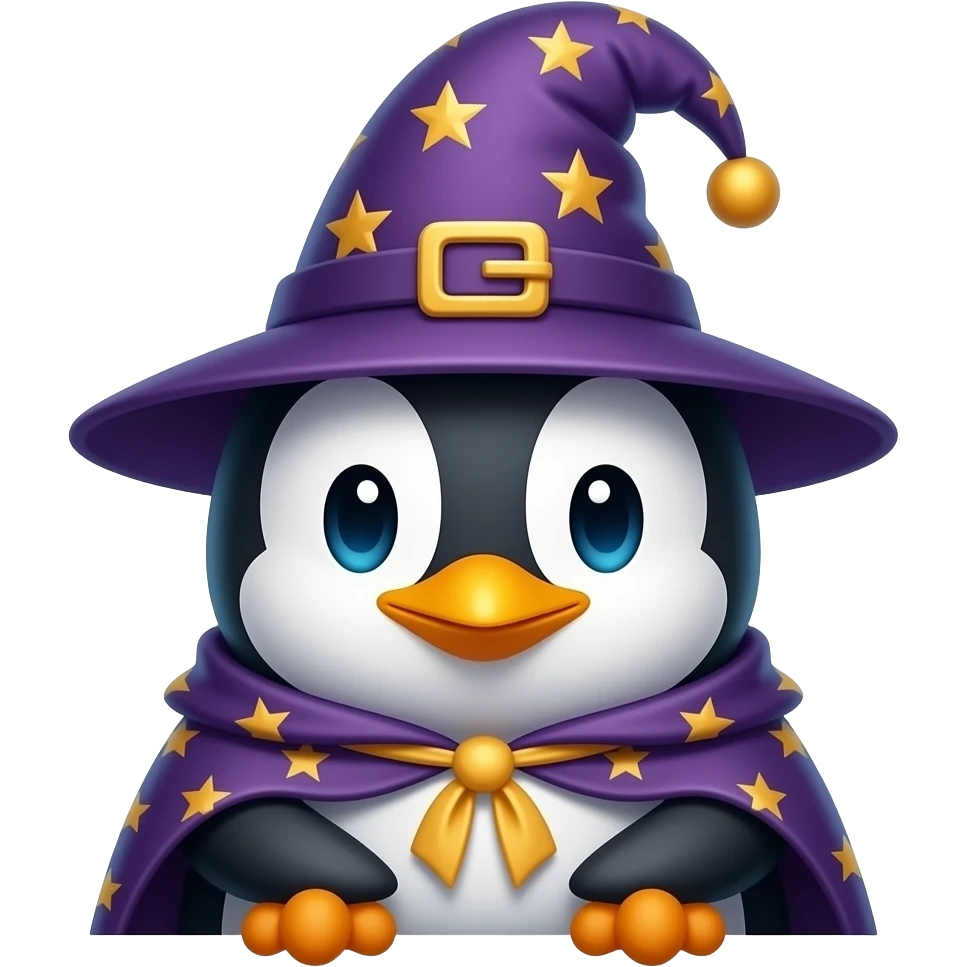 Penguin Wizard emoji