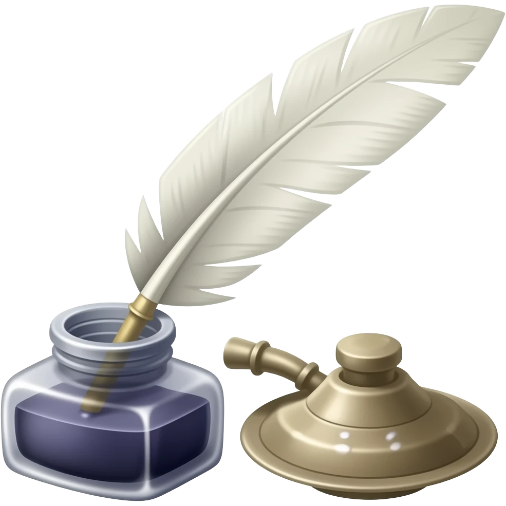 inkpot and quill pen emoji