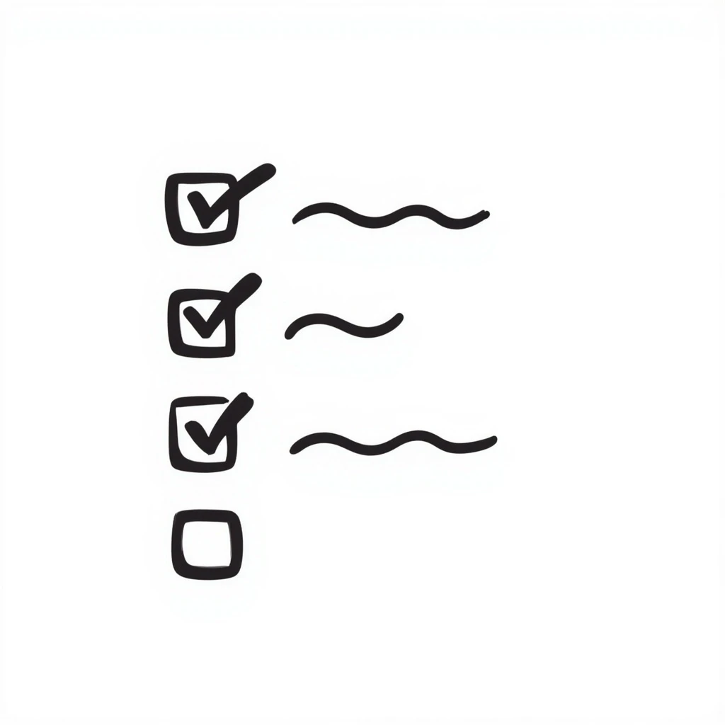 checklist icon, hand-drawn doodle style emoji