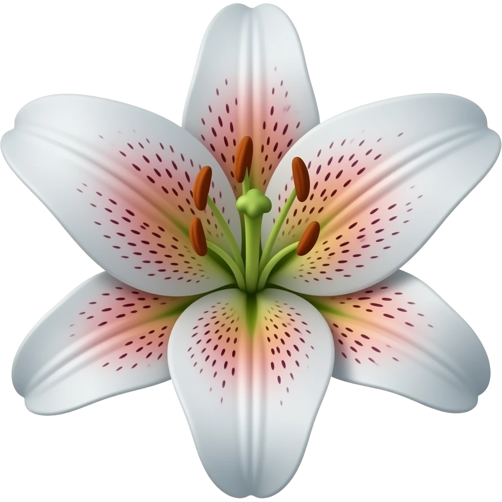 Neopolitan colored lily flower emoji