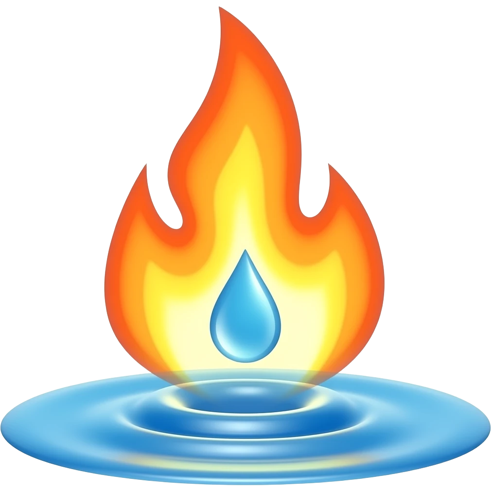 ateşe düşen tek bir damla emoji