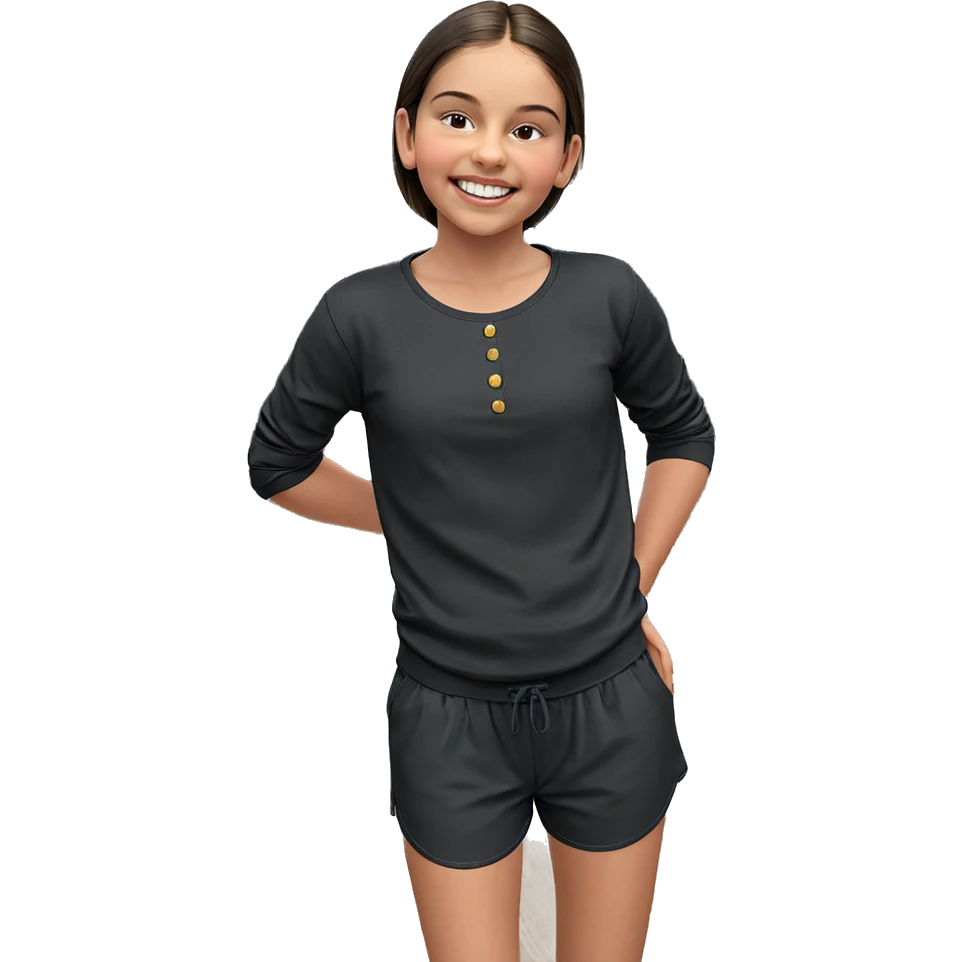 smiling girls in indoor setting emoji