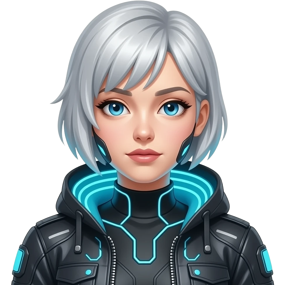 Cyberpunk girl emoji