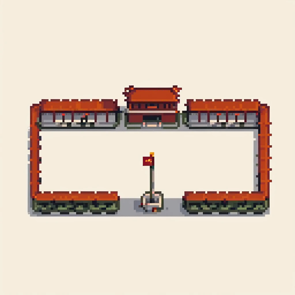 Tiananmen Square in Beijing with traditional Chinese architecture gate, sunny day, travel landmark emoji