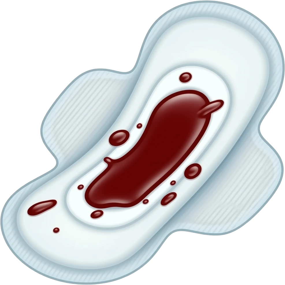 Pero que me hagas un sticker de una toalla sanitaria llends de sangre que de título ponga : puta menstruación emoji