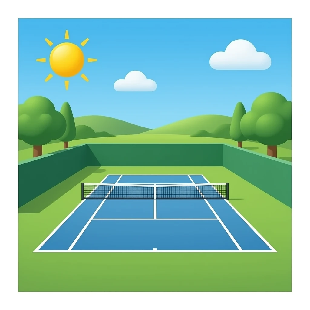 Tennis court emoji