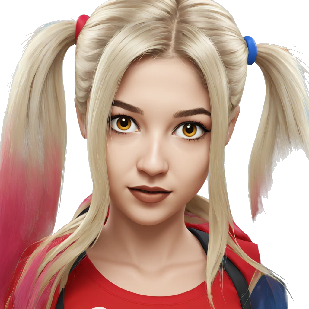 blonde girl with twintails portrait emoji