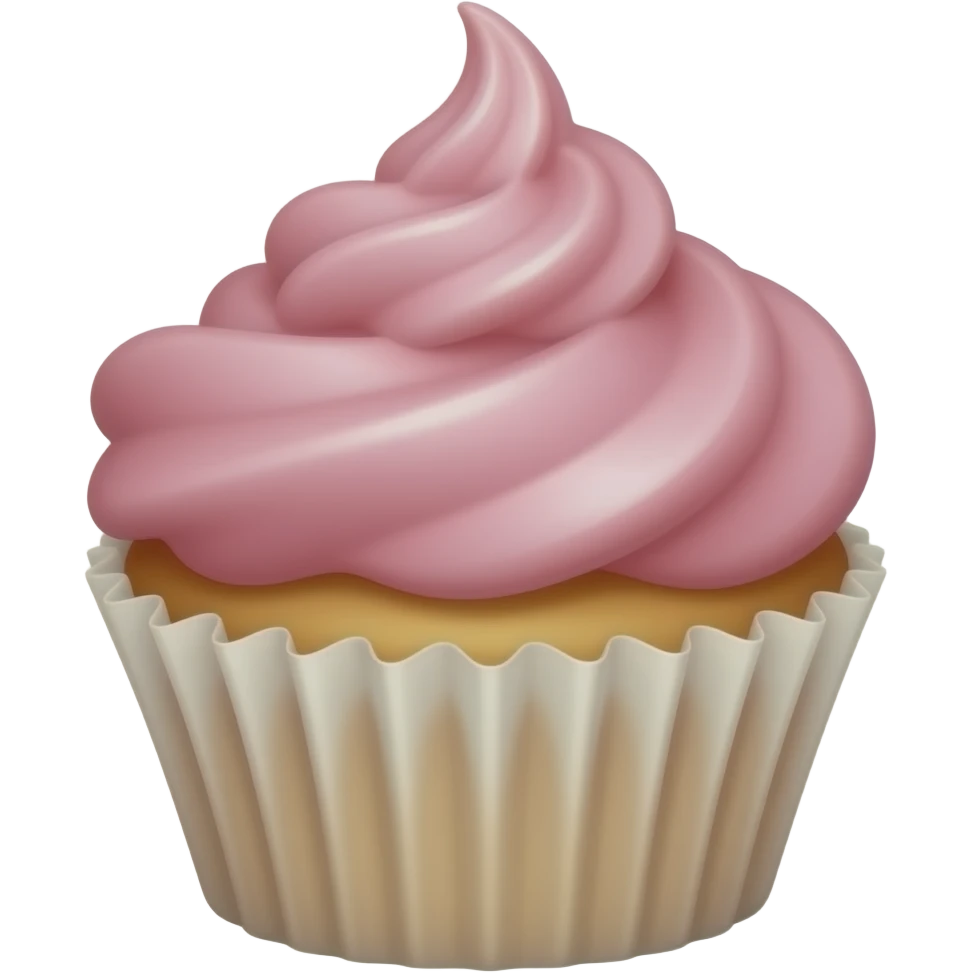 Cupcake with pink icing emoji