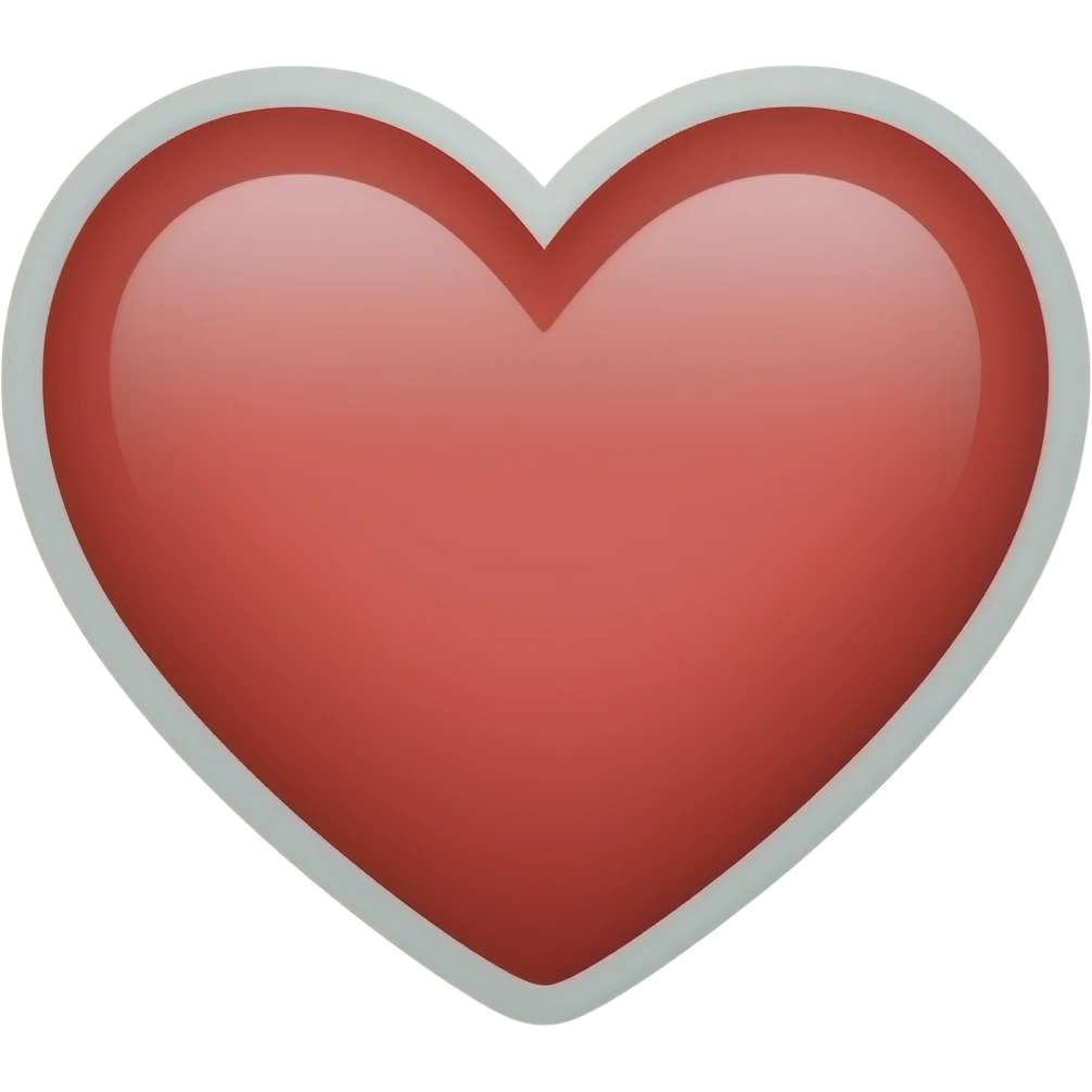 minimal red heart sticker, elegant thin stroke, pastel tones, clean vector design, no background, modern aesthetic, 8k emoji