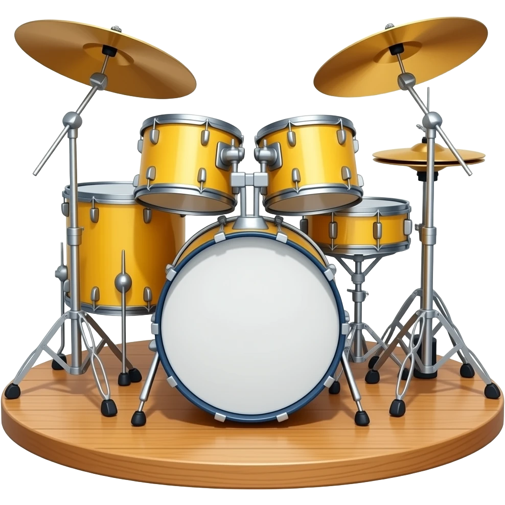 Drum kit with 2 crashs emoji