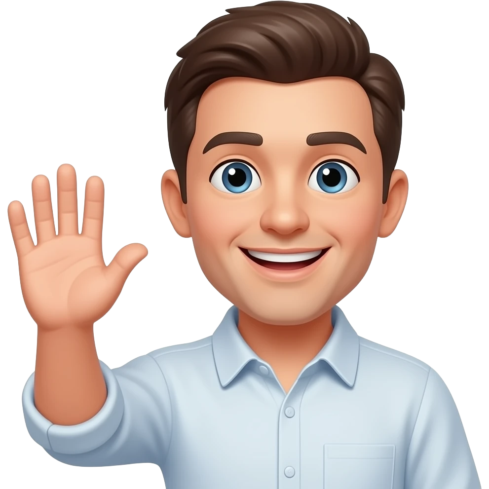 My emoji is like saying hi and happy emotion at the same time emoji