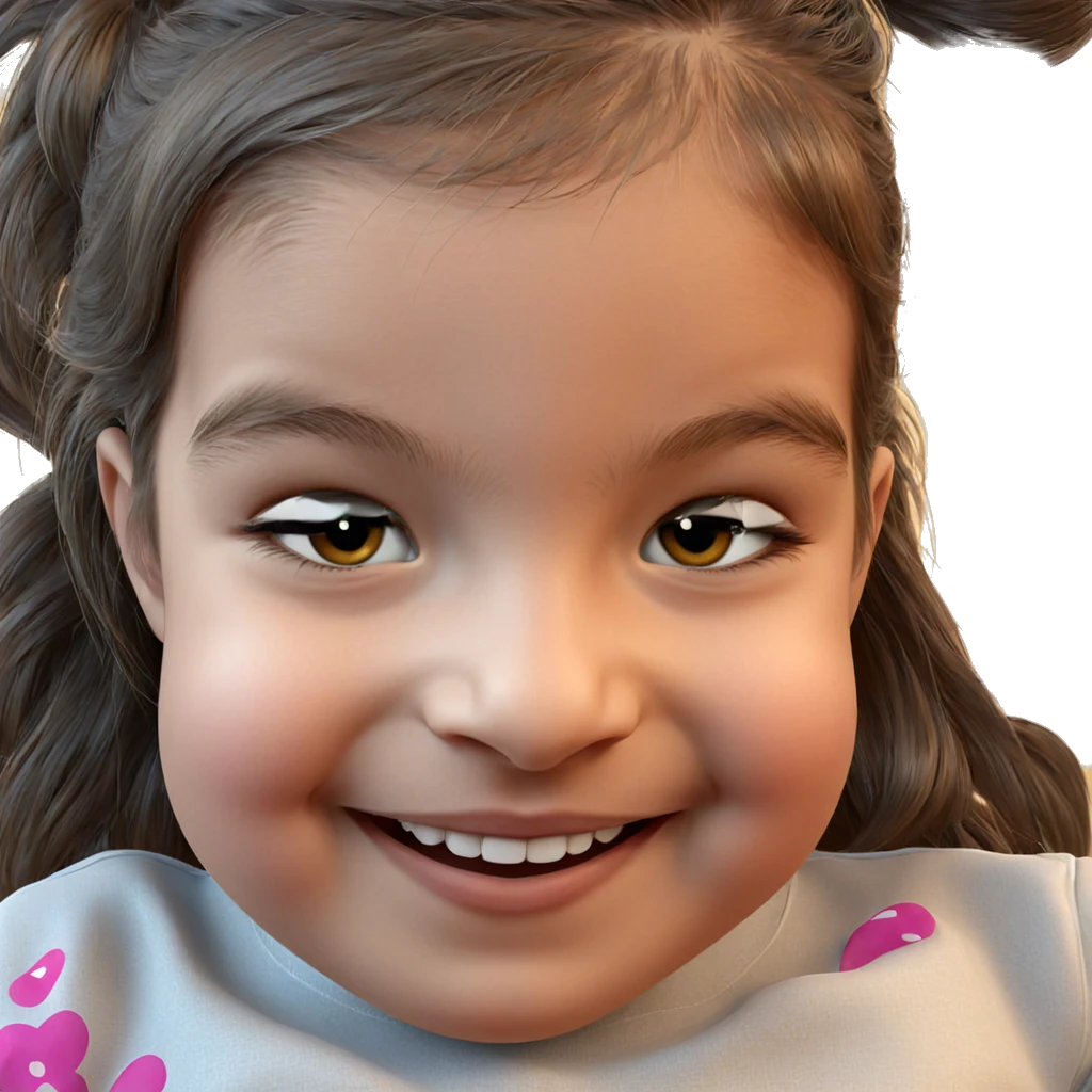 smiling girl portrait realism emoji