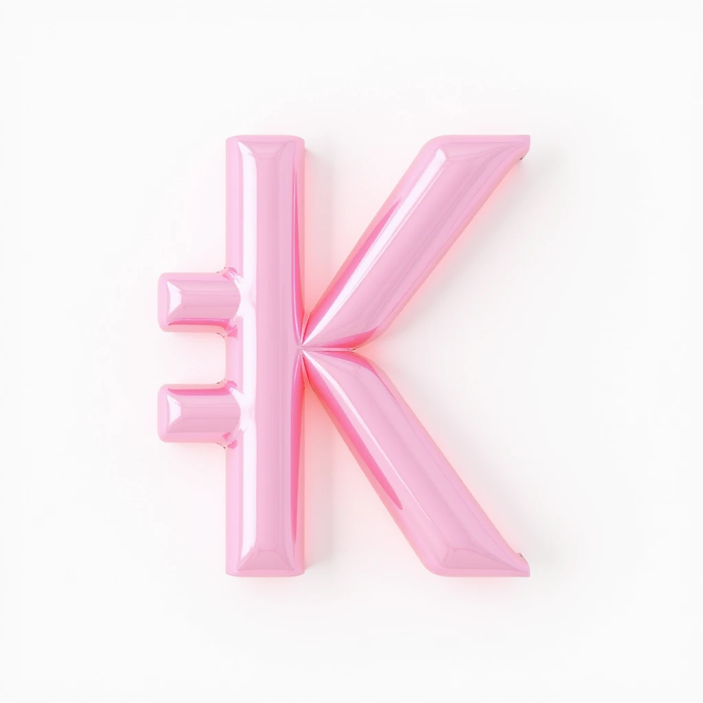 photorealistic pink symbol on white background emoji