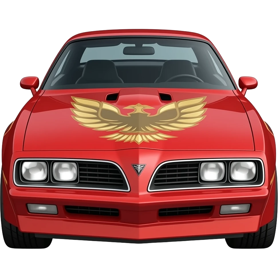 Pontiac trans am firebird in red emoji